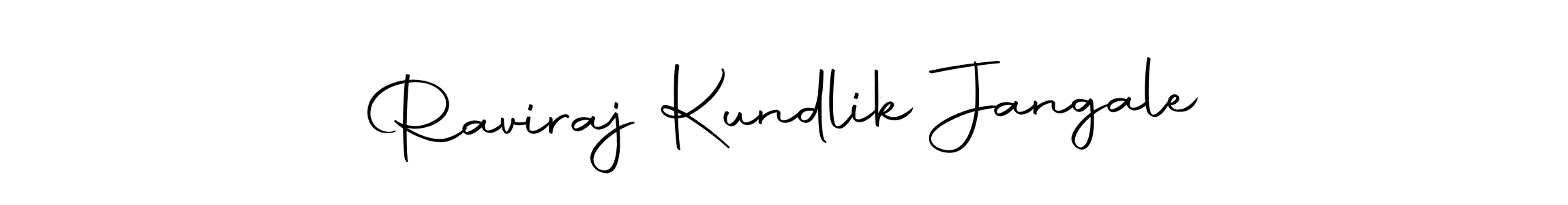 How to make Raviraj Kundlik Jangale name signature. Use Autography-DOLnW style for creating short signs online. This is the latest handwritten sign. Raviraj Kundlik Jangale signature style 10 images and pictures png