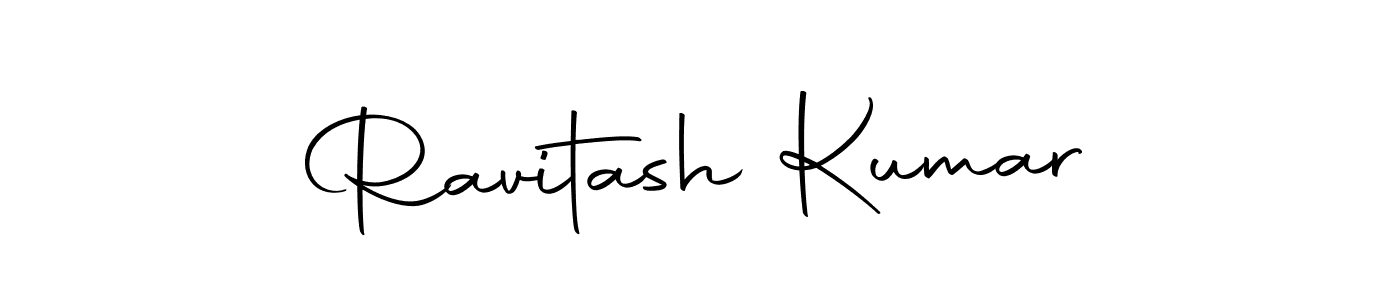 How to make Ravitash Kumar name signature. Use Autography-DOLnW style for creating short signs online. This is the latest handwritten sign. Ravitash Kumar signature style 10 images and pictures png