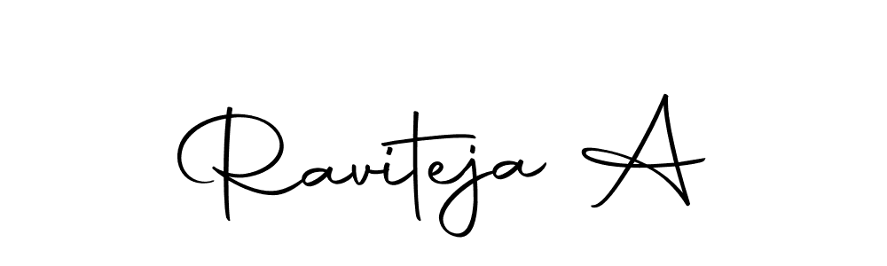 You can use this online signature creator to create a handwritten signature for the name Raviteja A. This is the best online autograph maker. Raviteja A signature style 10 images and pictures png