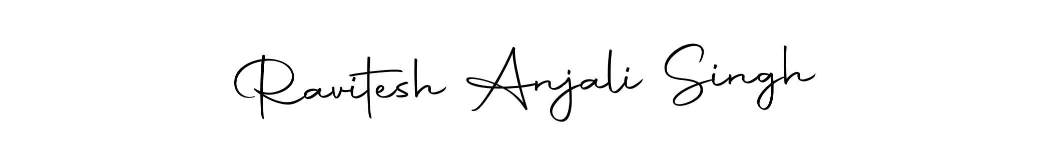 How to make Ravitesh Anjali Singh name signature. Use Autography-DOLnW style for creating short signs online. This is the latest handwritten sign. Ravitesh Anjali Singh signature style 10 images and pictures png