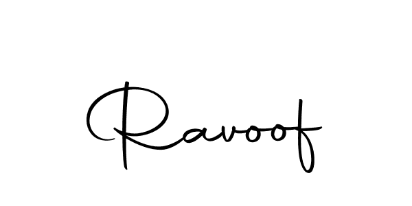 You should practise on your own different ways (Autography-DOLnW) to write your name (Ravoof) in signature. don't let someone else do it for you. Ravoof signature style 10 images and pictures png