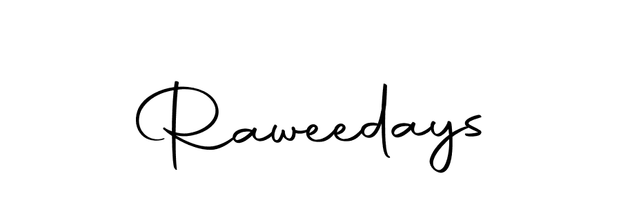 Use a signature maker to create a handwritten signature online. With this signature software, you can design (Autography-DOLnW) your own signature for name Raweedays. Raweedays signature style 10 images and pictures png