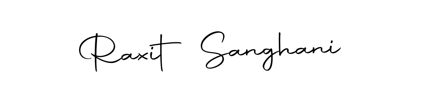 How to make Raxit Sanghani name signature. Use Autography-DOLnW style for creating short signs online. This is the latest handwritten sign. Raxit Sanghani signature style 10 images and pictures png