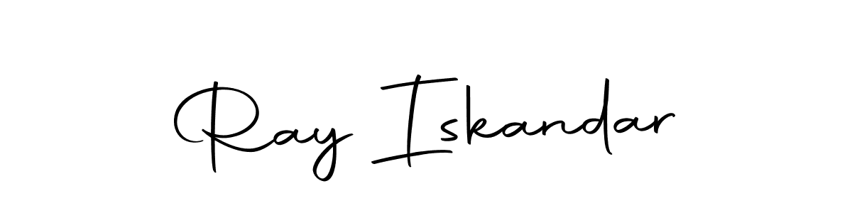 Design your own signature with our free online signature maker. With this signature software, you can create a handwritten (Autography-DOLnW) signature for name Ray Iskandar. Ray Iskandar signature style 10 images and pictures png