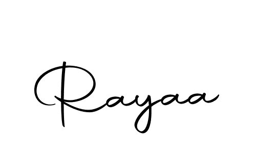 Use a signature maker to create a handwritten signature online. With this signature software, you can design (Autography-DOLnW) your own signature for name Rayaa. Rayaa signature style 10 images and pictures png