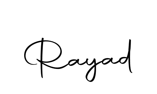 Design your own signature with our free online signature maker. With this signature software, you can create a handwritten (Autography-DOLnW) signature for name Rayad. Rayad signature style 10 images and pictures png