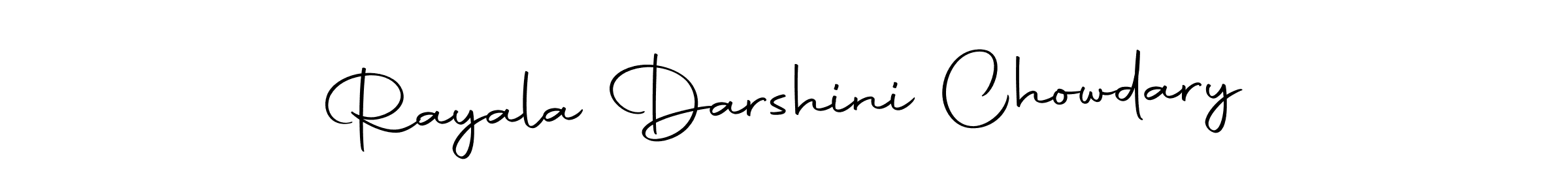 How to make Rayala Darshini Chowdary name signature. Use Autography-DOLnW style for creating short signs online. This is the latest handwritten sign. Rayala Darshini Chowdary signature style 10 images and pictures png