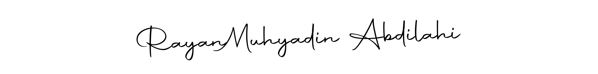 Make a short Rayan  Muhyadin Abdilahi signature style. Manage your documents anywhere anytime using Autography-DOLnW. Create and add eSignatures, submit forms, share and send files easily. Rayan  Muhyadin Abdilahi signature style 10 images and pictures png