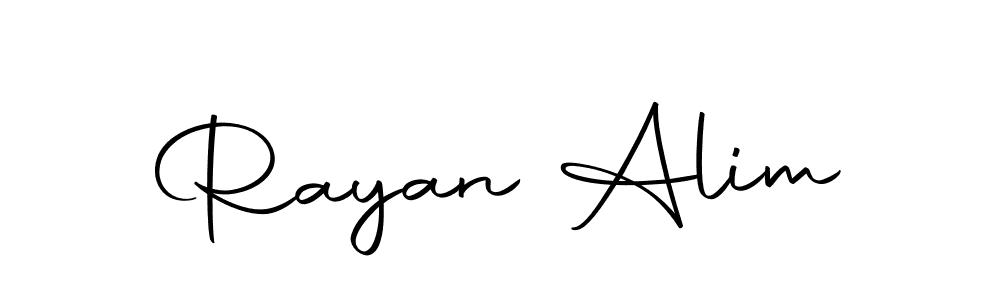 Make a beautiful signature design for name Rayan Alim. With this signature (Autography-DOLnW) style, you can create a handwritten signature for free. Rayan Alim signature style 10 images and pictures png