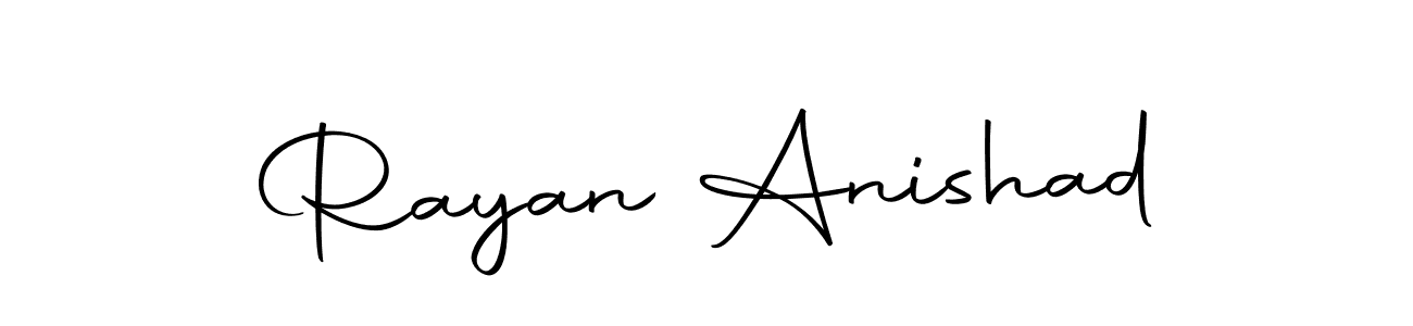 Use a signature maker to create a handwritten signature online. With this signature software, you can design (Autography-DOLnW) your own signature for name Rayan Anishad. Rayan Anishad signature style 10 images and pictures png