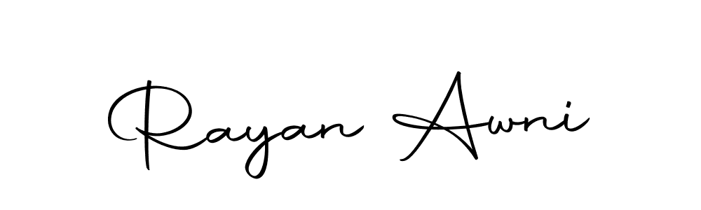 Autography-DOLnW is a professional signature style that is perfect for those who want to add a touch of class to their signature. It is also a great choice for those who want to make their signature more unique. Get Rayan Awni name to fancy signature for free. Rayan Awni signature style 10 images and pictures png