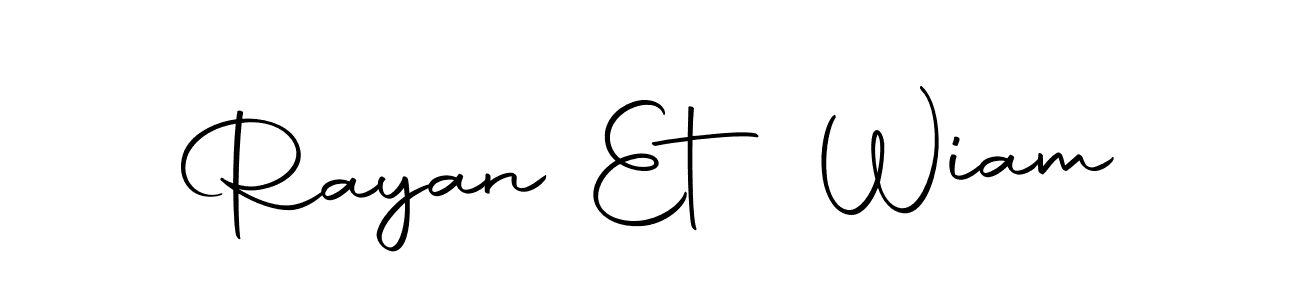 How to make Rayan Et Wiam name signature. Use Autography-DOLnW style for creating short signs online. This is the latest handwritten sign. Rayan Et Wiam signature style 10 images and pictures png