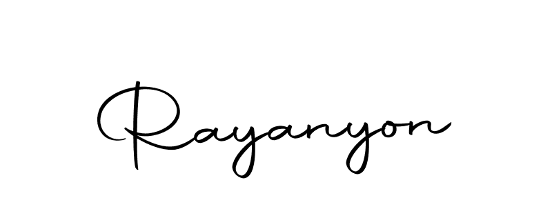 Rayanyon stylish signature style. Best Handwritten Sign (Autography-DOLnW) for my name. Handwritten Signature Collection Ideas for my name Rayanyon. Rayanyon signature style 10 images and pictures png