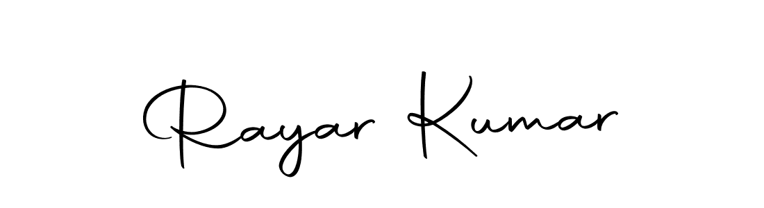 Design your own signature with our free online signature maker. With this signature software, you can create a handwritten (Autography-DOLnW) signature for name Rayar Kumar. Rayar Kumar signature style 10 images and pictures png