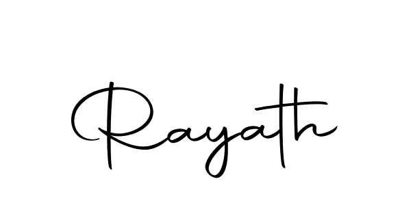 Use a signature maker to create a handwritten signature online. With this signature software, you can design (Autography-DOLnW) your own signature for name Rayath. Rayath signature style 10 images and pictures png