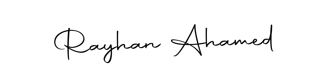 Design your own signature with our free online signature maker. With this signature software, you can create a handwritten (Autography-DOLnW) signature for name Rayhan Ahamed. Rayhan Ahamed signature style 10 images and pictures png