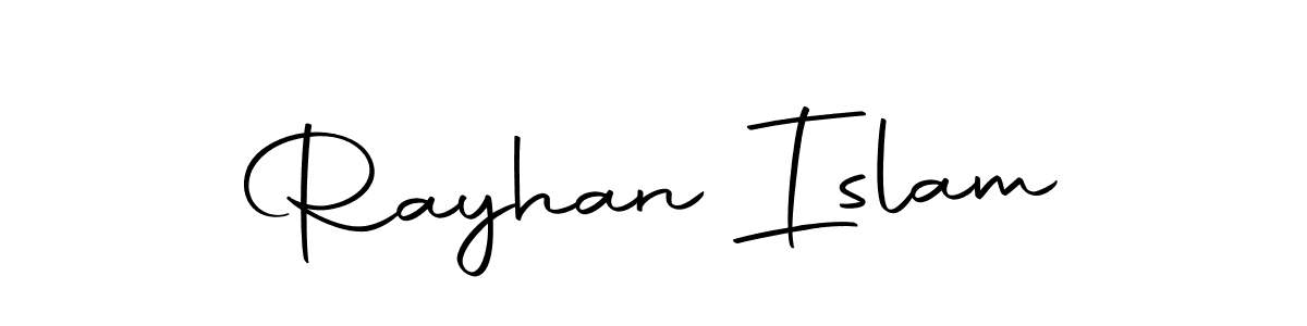 How to make Rayhan Islam name signature. Use Autography-DOLnW style for creating short signs online. This is the latest handwritten sign. Rayhan Islam signature style 10 images and pictures png