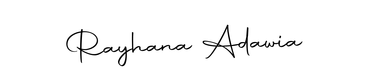 You should practise on your own different ways (Autography-DOLnW) to write your name (Rayhana Adawia) in signature. don't let someone else do it for you. Rayhana Adawia signature style 10 images and pictures png