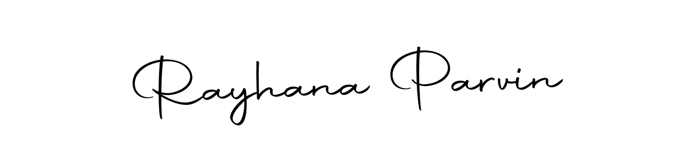 Make a beautiful signature design for name Rayhana Parvin. Use this online signature maker to create a handwritten signature for free. Rayhana Parvin signature style 10 images and pictures png