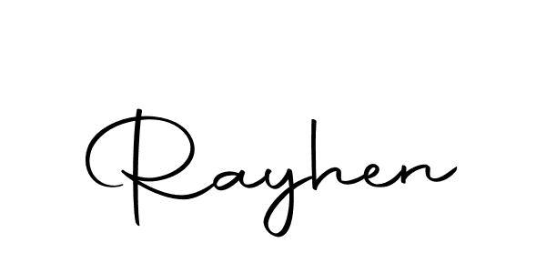 Create a beautiful signature design for name Rayhen. With this signature (Autography-DOLnW) fonts, you can make a handwritten signature for free. Rayhen signature style 10 images and pictures png