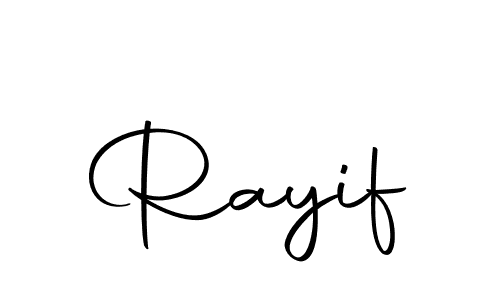 Design your own signature with our free online signature maker. With this signature software, you can create a handwritten (Autography-DOLnW) signature for name Rayif. Rayif signature style 10 images and pictures png