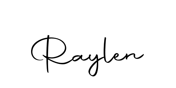 How to make Raylen name signature. Use Autography-DOLnW style for creating short signs online. This is the latest handwritten sign. Raylen signature style 10 images and pictures png