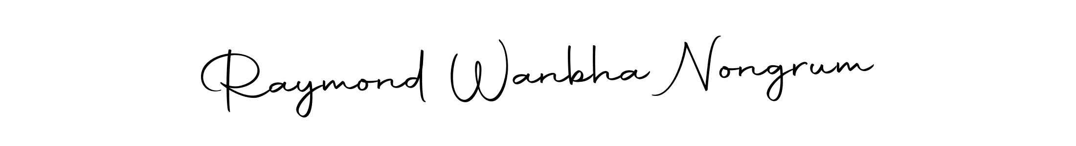 How to make Raymond Wanbha Nongrum name signature. Use Autography-DOLnW style for creating short signs online. This is the latest handwritten sign. Raymond Wanbha Nongrum signature style 10 images and pictures png