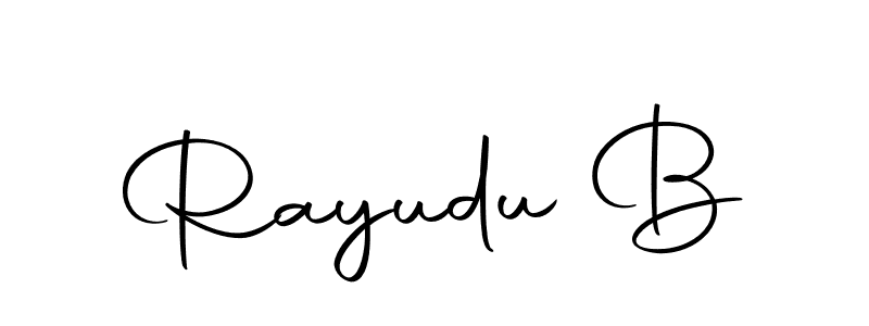 Similarly Autography-DOLnW is the best handwritten signature design. Signature creator online .You can use it as an online autograph creator for name Rayudu B. Rayudu B signature style 10 images and pictures png