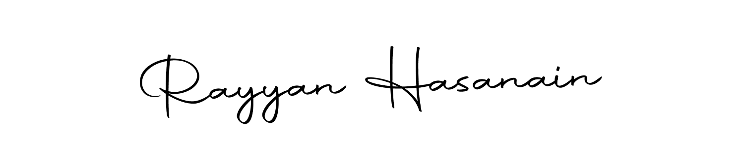 The best way (Autography-DOLnW) to make a short signature is to pick only two or three words in your name. The name Rayyan Hasanain include a total of six letters. For converting this name. Rayyan Hasanain signature style 10 images and pictures png