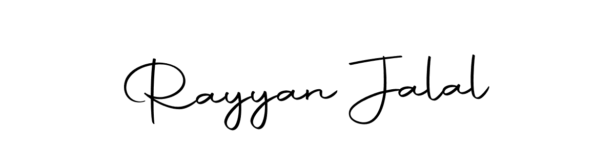 Design your own signature with our free online signature maker. With this signature software, you can create a handwritten (Autography-DOLnW) signature for name Rayyan Jalal. Rayyan Jalal signature style 10 images and pictures png