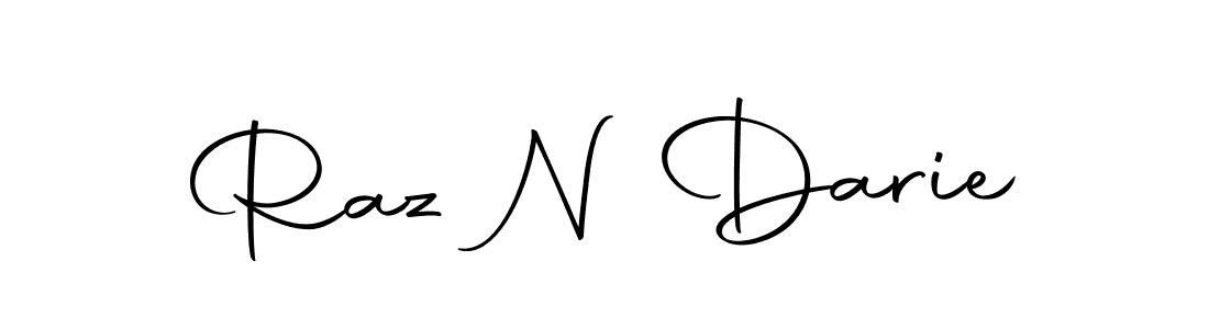 You should practise on your own different ways (Autography-DOLnW) to write your name (Raz N Darie) in signature. don't let someone else do it for you. Raz N Darie signature style 10 images and pictures png