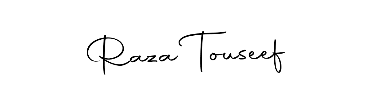 Raza Touseef stylish signature style. Best Handwritten Sign (Autography-DOLnW) for my name. Handwritten Signature Collection Ideas for my name Raza Touseef. Raza Touseef signature style 10 images and pictures png