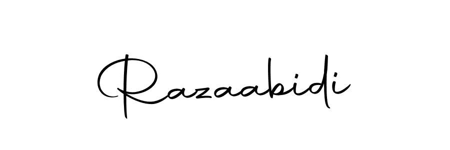 Design your own signature with our free online signature maker. With this signature software, you can create a handwritten (Autography-DOLnW) signature for name Razaabidi. Razaabidi signature style 10 images and pictures png