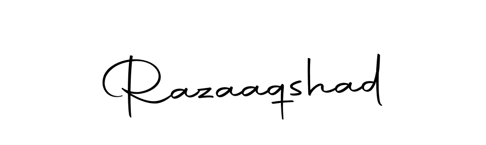 You can use this online signature creator to create a handwritten signature for the name Razaaqshad. This is the best online autograph maker. Razaaqshad signature style 10 images and pictures png