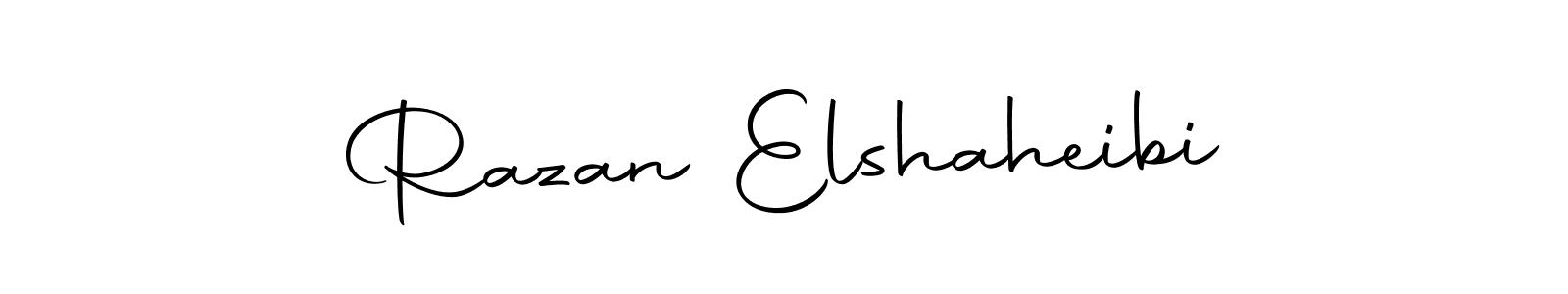 Design your own signature with our free online signature maker. With this signature software, you can create a handwritten (Autography-DOLnW) signature for name Razan Elshaheibi. Razan Elshaheibi signature style 10 images and pictures png