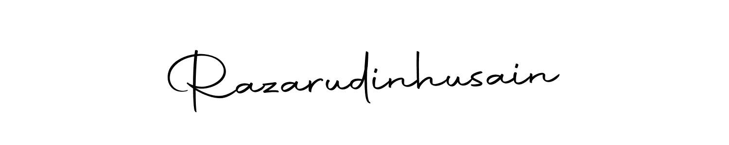 Also we have Razarudinhusain name is the best signature style. Create professional handwritten signature collection using Autography-DOLnW autograph style. Razarudinhusain signature style 10 images and pictures png