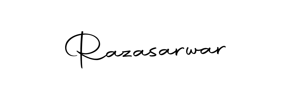 Use a signature maker to create a handwritten signature online. With this signature software, you can design (Autography-DOLnW) your own signature for name Razasarwar. Razasarwar signature style 10 images and pictures png