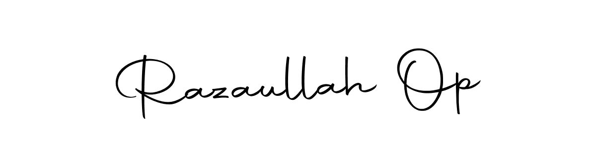 Use a signature maker to create a handwritten signature online. With this signature software, you can design (Autography-DOLnW) your own signature for name Razaullah Op. Razaullah Op signature style 10 images and pictures png