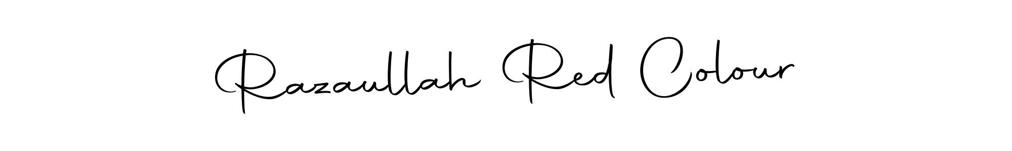 Create a beautiful signature design for name Razaullah Red Colour. With this signature (Autography-DOLnW) fonts, you can make a handwritten signature for free. Razaullah Red Colour signature style 10 images and pictures png