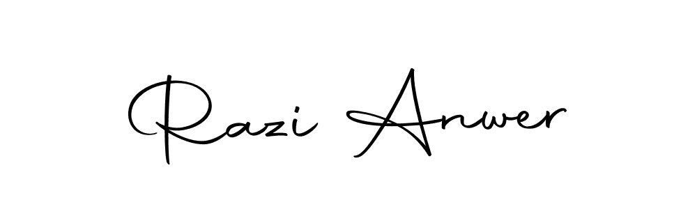 Use a signature maker to create a handwritten signature online. With this signature software, you can design (Autography-DOLnW) your own signature for name Razi Anwer. Razi Anwer signature style 10 images and pictures png