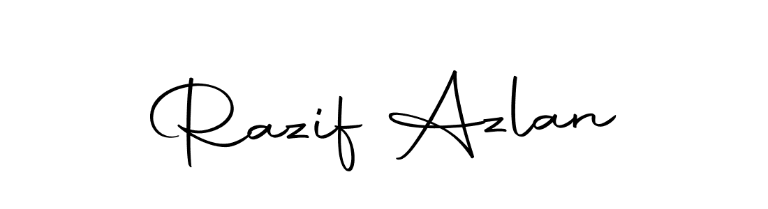 Use a signature maker to create a handwritten signature online. With this signature software, you can design (Autography-DOLnW) your own signature for name Razif Azlan. Razif Azlan signature style 10 images and pictures png
