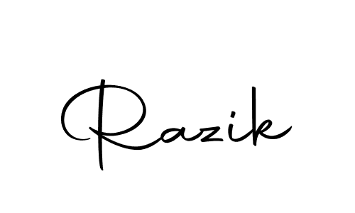 The best way (Autography-DOLnW) to make a short signature is to pick only two or three words in your name. The name Razik include a total of six letters. For converting this name. Razik signature style 10 images and pictures png