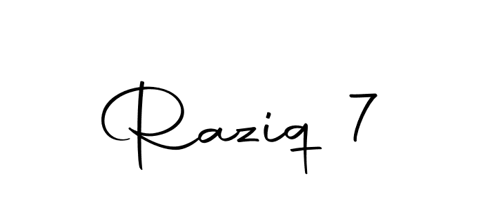 Use a signature maker to create a handwritten signature online. With this signature software, you can design (Autography-DOLnW) your own signature for name Raziq 7. Raziq 7 signature style 10 images and pictures png