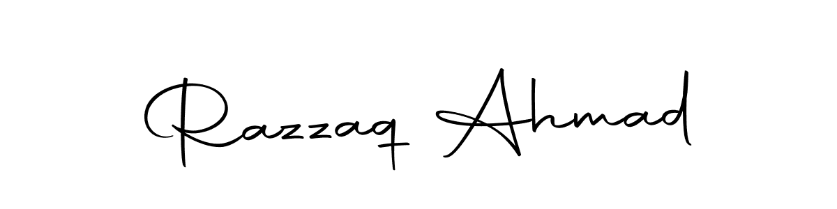 You should practise on your own different ways (Autography-DOLnW) to write your name (Razzaq Ahmad) in signature. don't let someone else do it for you. Razzaq Ahmad signature style 10 images and pictures png