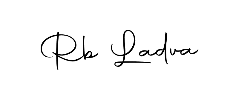 You should practise on your own different ways (Autography-DOLnW) to write your name (Rb Ladva) in signature. don't let someone else do it for you. Rb Ladva signature style 10 images and pictures png