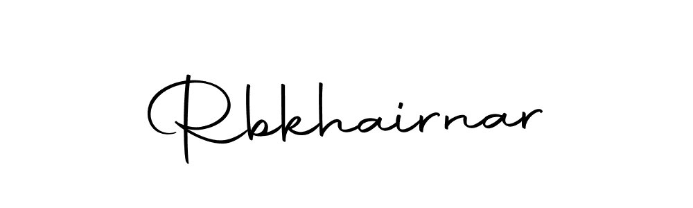 Design your own signature with our free online signature maker. With this signature software, you can create a handwritten (Autography-DOLnW) signature for name Rbkhairnar. Rbkhairnar signature style 10 images and pictures png