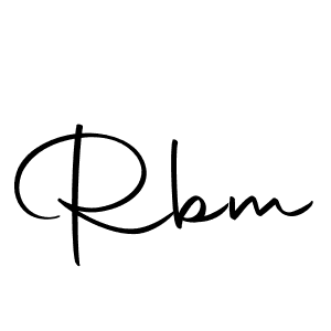 Make a beautiful signature design for name Rbm. With this signature (Autography-DOLnW) style, you can create a handwritten signature for free. Rbm signature style 10 images and pictures png
