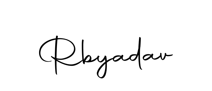 if you are searching for the best signature style for your name Rbyadav. so please give up your signature search. here we have designed multiple signature styles  using Autography-DOLnW. Rbyadav signature style 10 images and pictures png