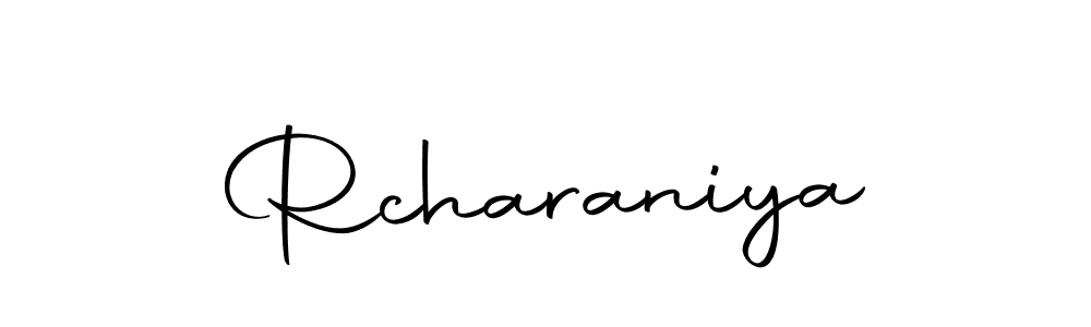 Create a beautiful signature design for name Rcharaniya. With this signature (Autography-DOLnW) fonts, you can make a handwritten signature for free. Rcharaniya signature style 10 images and pictures png
