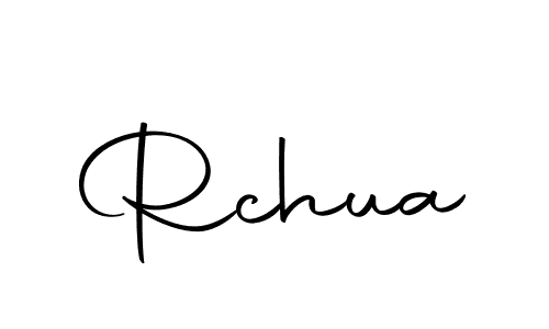 Design your own signature with our free online signature maker. With this signature software, you can create a handwritten (Autography-DOLnW) signature for name Rchua. Rchua signature style 10 images and pictures png